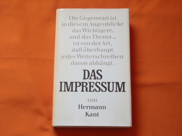 Kant, Hermann  Das Impressum 