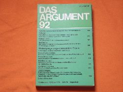 Haug, Wolfgang Fritz (Hrsg.)  Das Argument 92. Zeitschrift fr Philosophie und Sozialwissenschaften.  