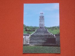   Ansichtskarte: Nationale Mahn- und Gedenksttte Buchenwald. Blick vom Ringgrab 3 zum Glockenturm. 