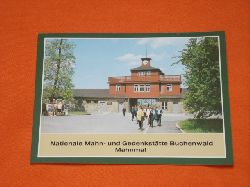  Ansichtskarte: Nationale Mahn- und Gedenksttte Buchenwald. Mahnmal. Eingang zum ehemaligen Lager. 