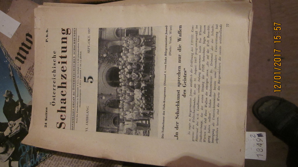 .  Osterreichische Schachzeitung  Nr. 5 1957 