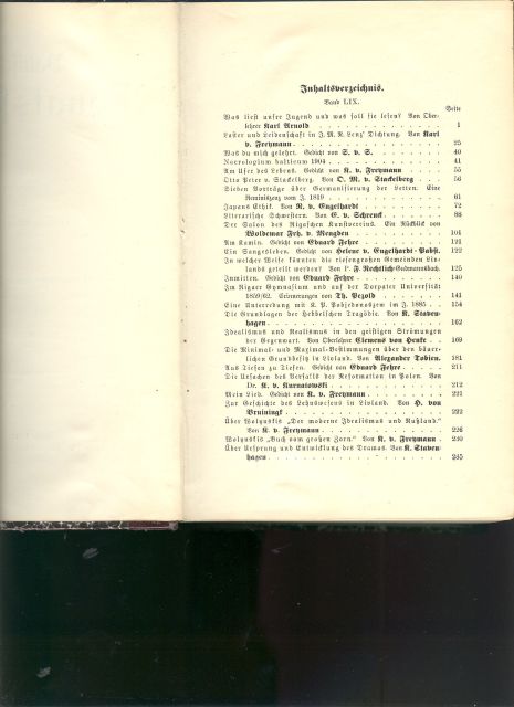 Friedrich Bienemann  Baltische Monatsschrift 47. Jahrgang Band 59 und Band 60  incl. Baltischer Chronik 1904/1905 