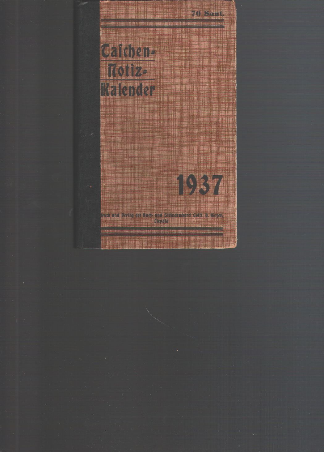 "."  Taschen - Notiz - Kalender für 1937 
