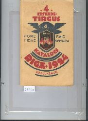.  4. Rigaer internationale Landwirtschafts- und Industriemesse Riga 20. Jul. - 3. Aug. 1924 