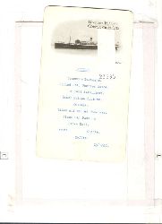 Originalspeisekarte der United Baltic Corporation  R.M.S. Baltonia vom 19.7.1927 