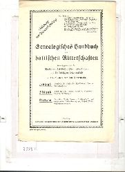 .  Vorankndigung  Genealogisches handbuch der baltischen Ritterschaften 