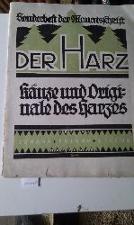 Sonderheft  Der Harz Kuze und Originale des Harzes 