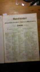 Hrsg. von Pfr. Ssking in Darmsheim, Pfr. Werner  Amtskalender fr die evangelischen Kirchen & Schulen in Wrttemberg 