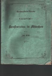 "."  Rechenschaftsbericht des Verwaltungs - Ausschusses des Kunstvereins in Mnchen fr das Jahr 1856 