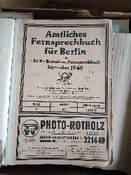 Magistrat von Gross Berlin  Amtliches Fernsprechbuch fr Berlin mit - BFB - Branchen-Fernsprechbuch September 1948 