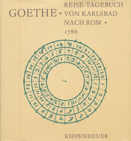 GOETHE, JOHANN WOLFGANG.  Reise-Tagebuch von Karlsbad nach Rom 1786.  