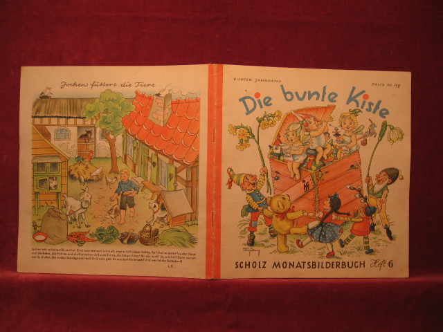 Börsch, Lili (Schriftleitung):  Die bunte Kiste. Scholz Monatsbilderbuch. 4. Jahrgang, Heft 6, März 1950. 