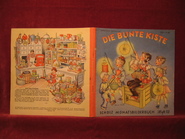 Börsch, Lili (Schriftleitung):  Die bunte Kiste. Scholz Monatsbilderbuch. 7. Jahrgang, Heft 12, September 1953. 