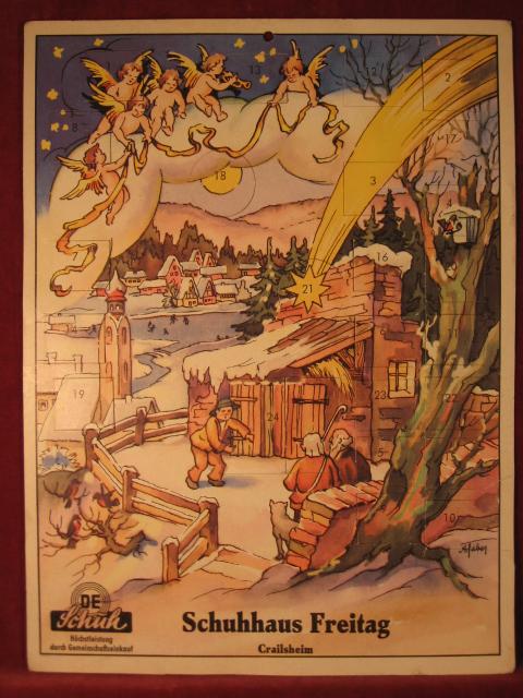 Faber, A.:  Werbe-Adventskalender vom Schuhhaus Freitag: Stern von Bethlehem. 