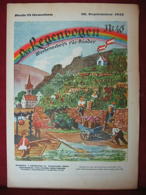 Olden-Fournier, Christine (Redaktion):  Der Regenbogen. 1. Jahrgang, Heft 46, 26. September. Wochenschrift für Kinder. 