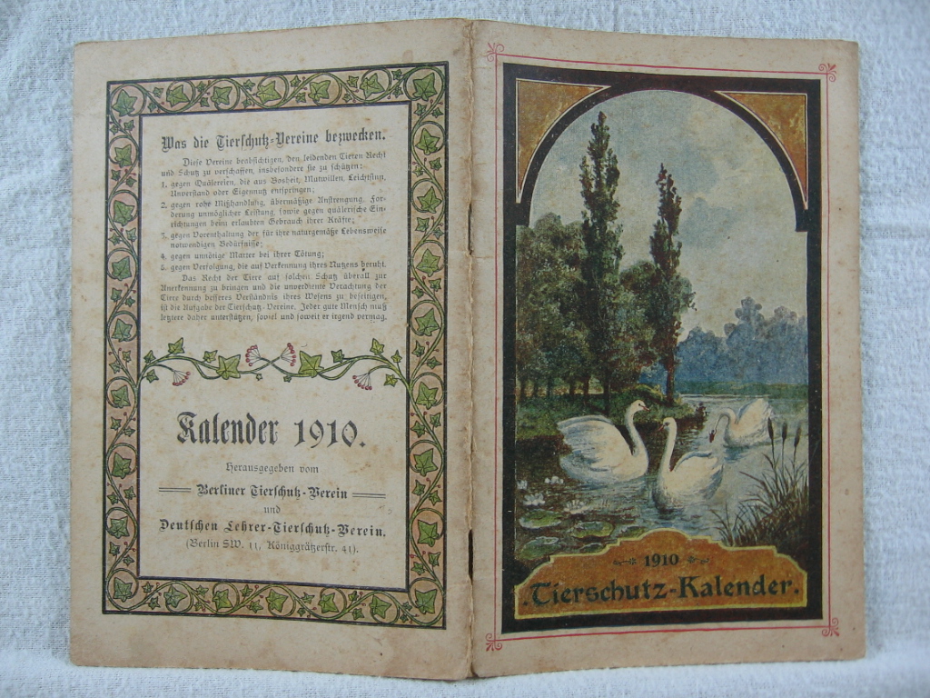   Tierschutz-Kalender 1910. 