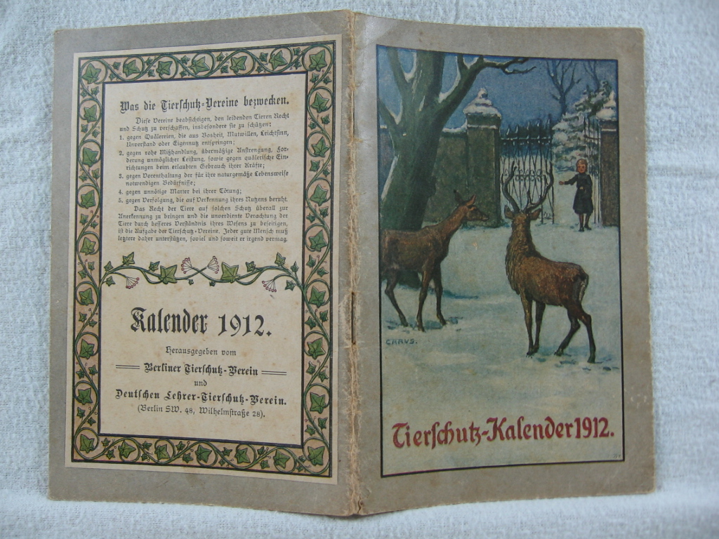   Tierschutz-Kalender 1912. 