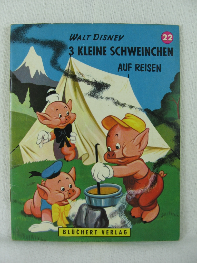 Disney, Walt:  Kleine Disney-Bilderbücher Nr. 22: 3 kleine Schweinchen auf Reisen. 