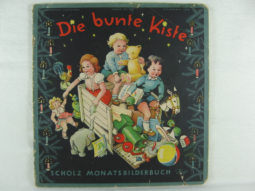 Scholz, Edith (Herausgeberin):  Die bunte Kiste. Scholz Monatsbilderbuch. 1. Jahrgang, Heft 3, Dezember 1946. 