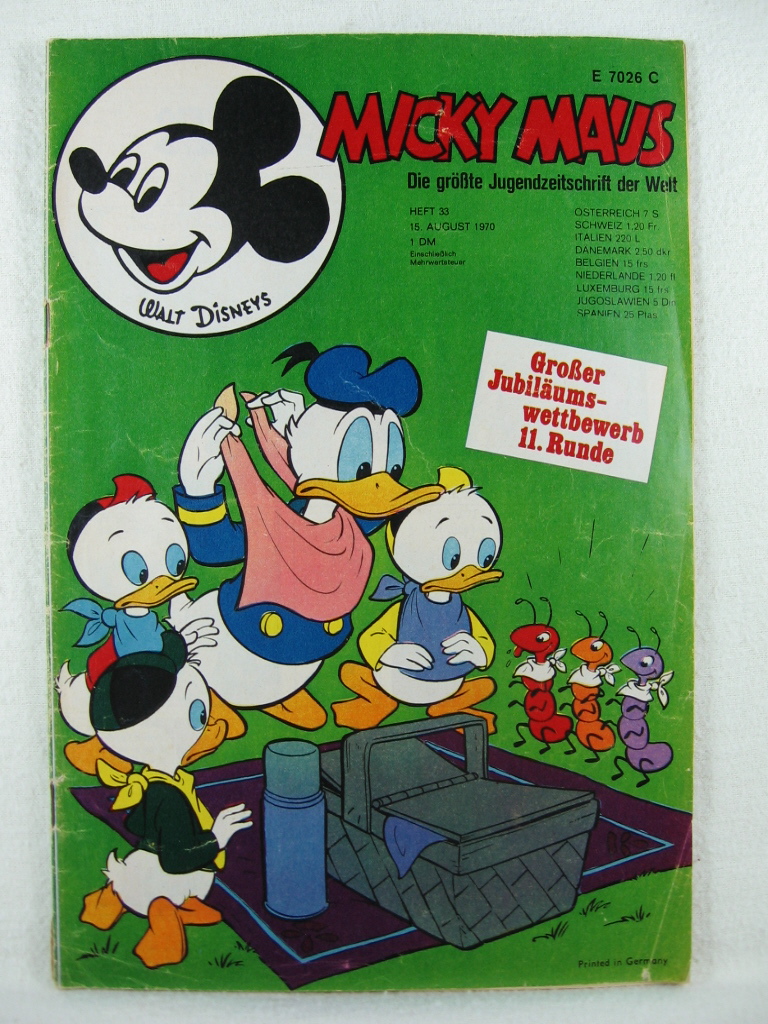 Disney, Walt:  Micky Maus. Heft 33, 1970. 