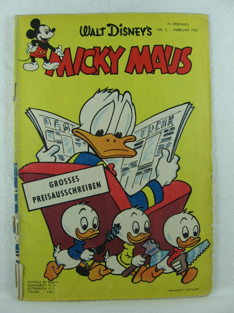 Disney, Walt:  Micky Maus. 5. Jahrgang, Heft 2, Januar 1955.. 