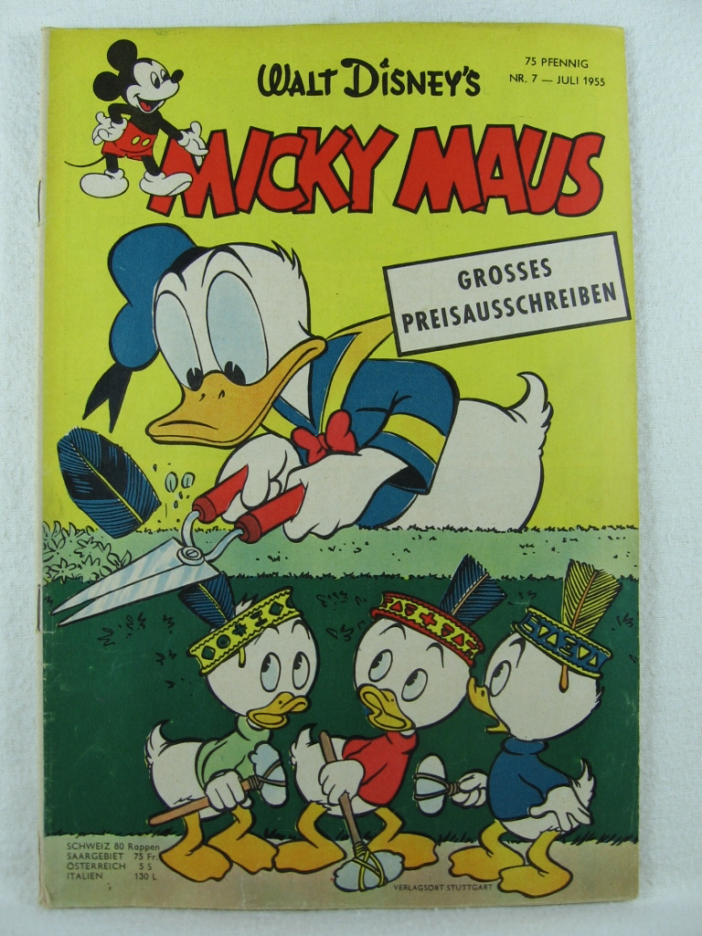 Disney, Walt:  Micky Maus. 5. Jahrgang, Heft 7, Januar 1955.. 