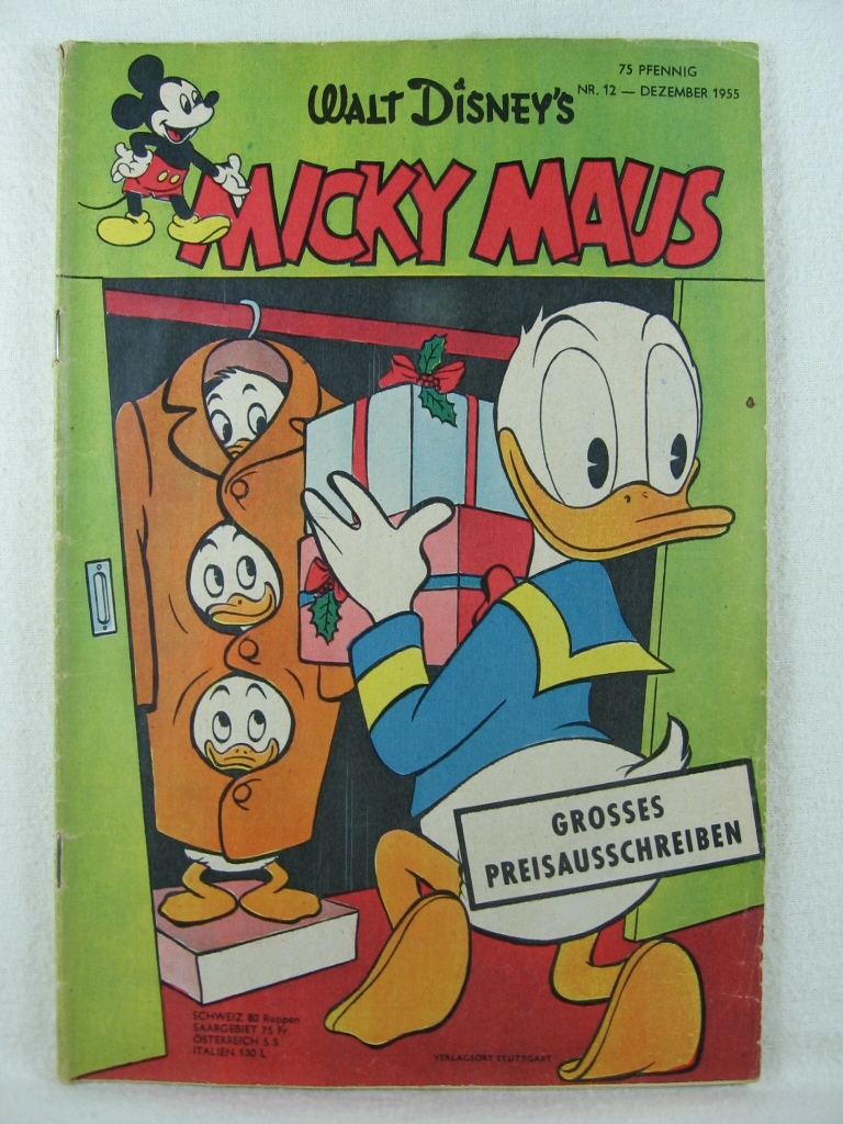 Disney, Walt:  Micky Maus. 5. Jahrgang, Heft 12, Januar 1955.. 
