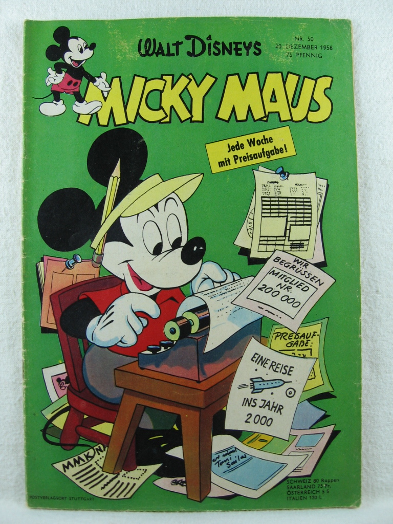 Disney, Walt:  Micky Maus. Heft 50, 1958. 