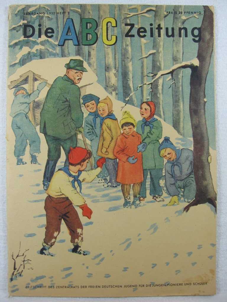   Die ABC Zeitung. Zeitschrift des Zentralrats der Freien Deutschen Jugend für die Jungen Pioniere und Schüler. Jahrgang 1952. Heft 2. 