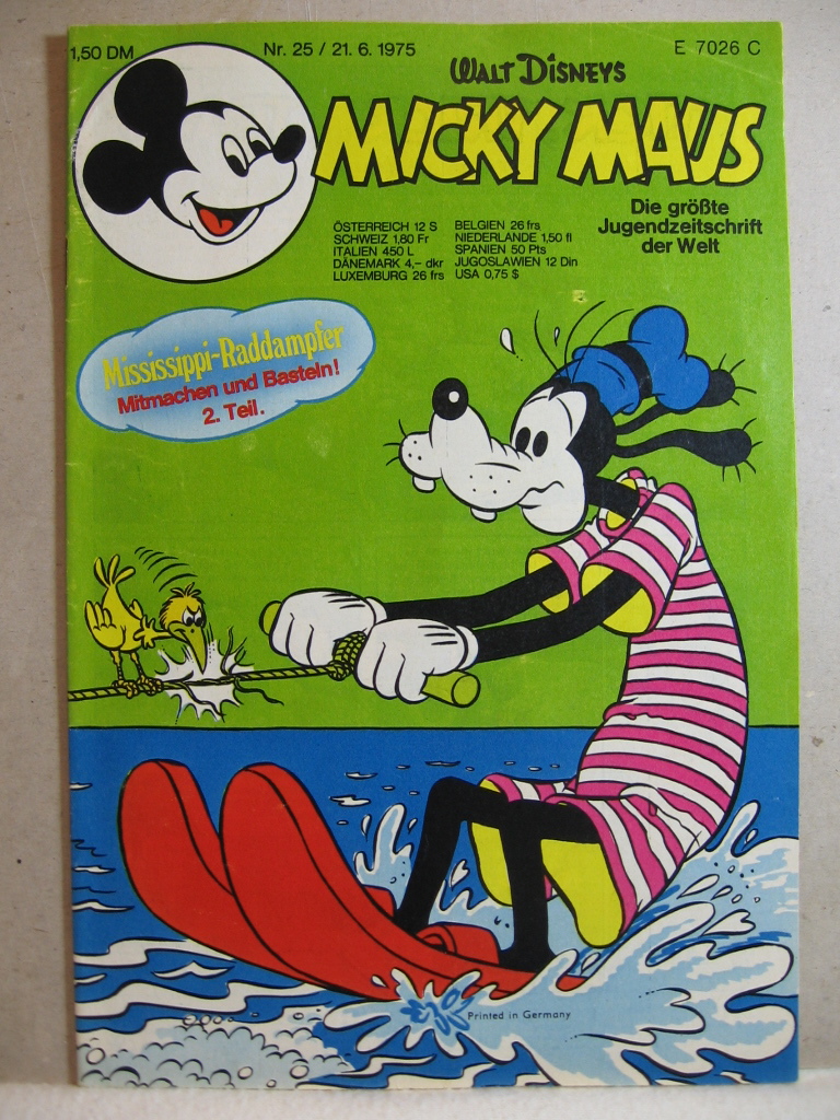 Disney, Walt:  Micky Maus. 1975, Heft 25. 