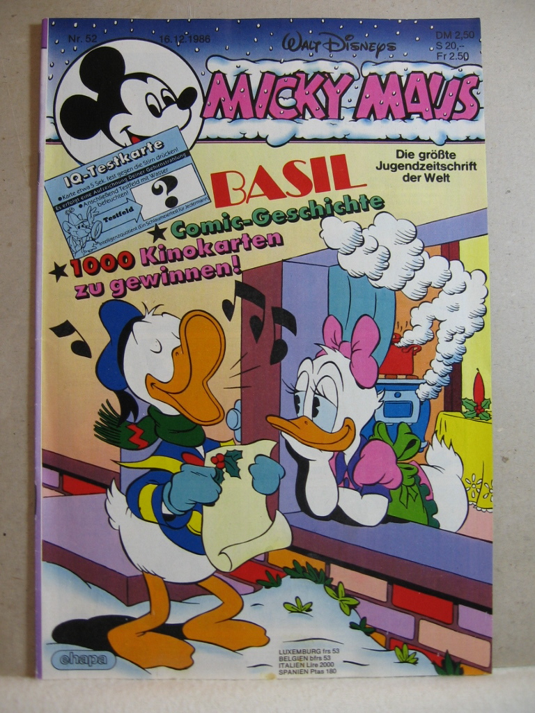 Disney, Walt:  Micky Maus. 1986, Heft 52. 