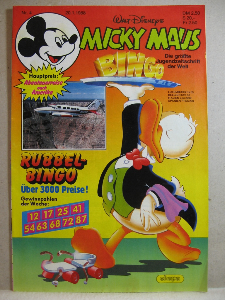 Disney, Walt:  Micky Maus. 1988, Heft 4. 