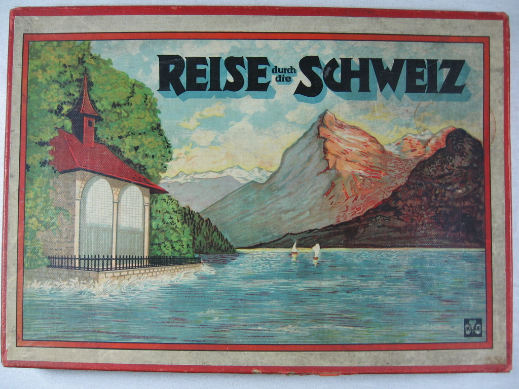   Würfelspiel: Reise durch die Schweiz. 