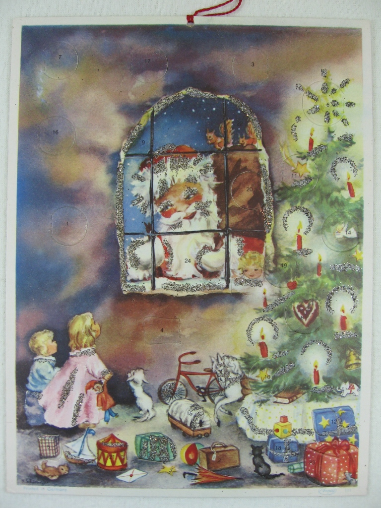 Schwärzler, H.:  Adventskalender: Weihnachtsmann am Fenster. 