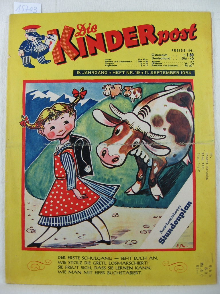   Die Kinderpost. 9. Jahrgang, 1954, Heft 19. 