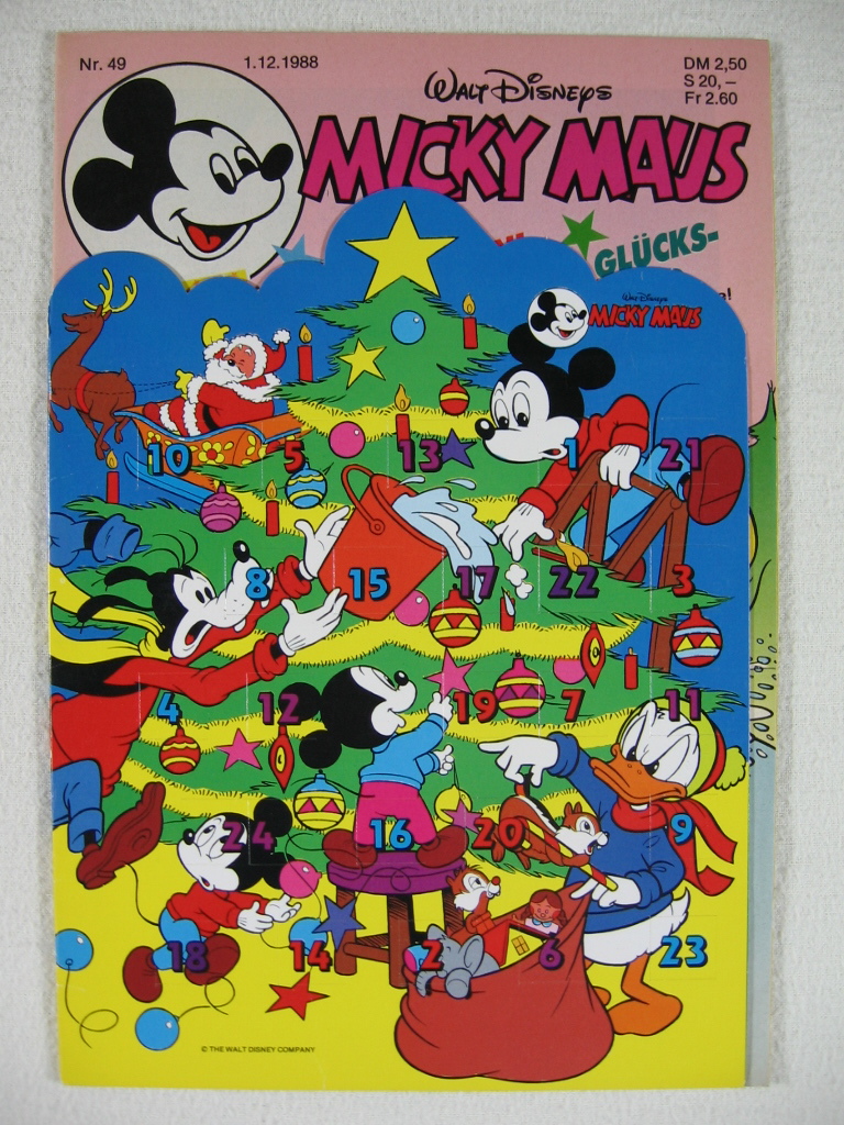 Disney, Walt:  Adventskalender in: Micky Maus. 1988, Nr. 49. 