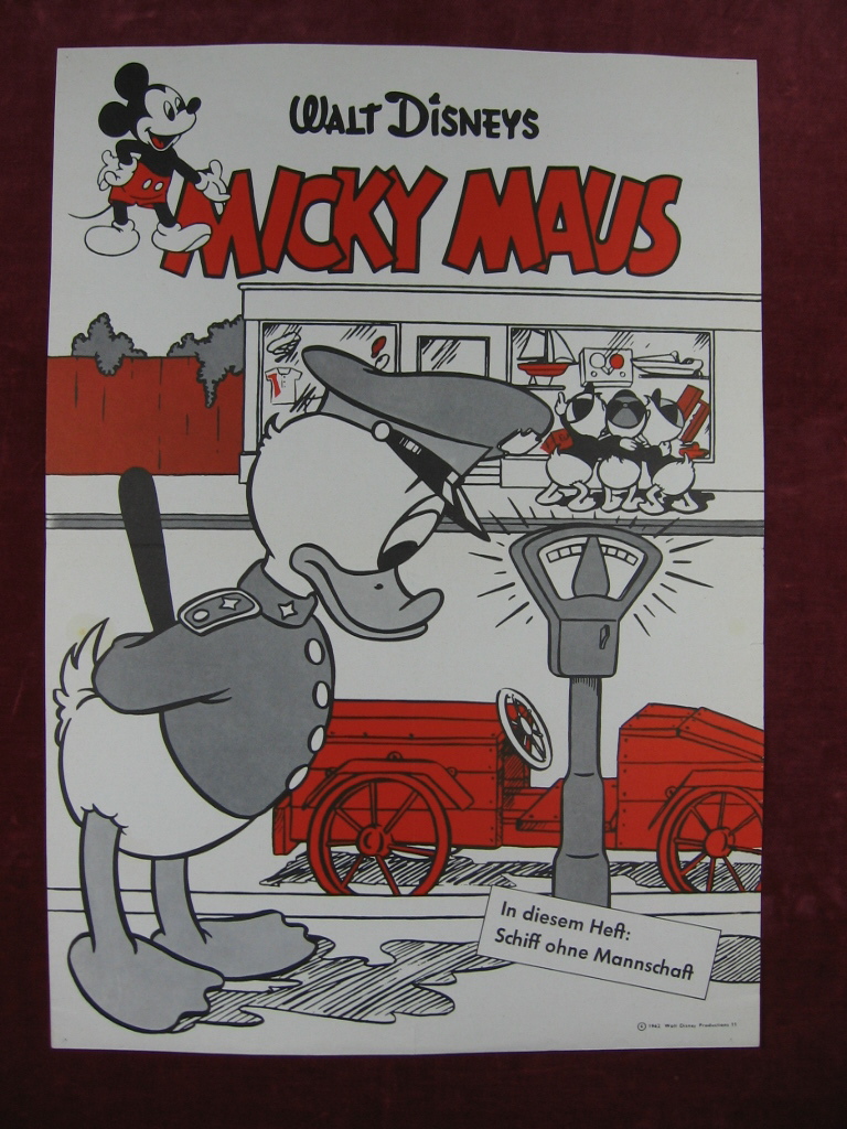 Disney, Walt:  Micky Maus Ankündigungsplakat für Heft 11, 1962. 