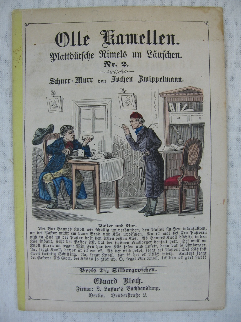 Zwippelmann, Jochen:  Olle Kamellen. Plattdütsche Rimels un Läuschen. Nr. 2: Schurr-Murr. 