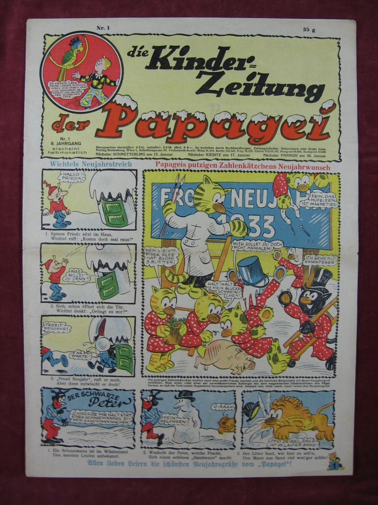   Der Papagei. Die Kinder-Zeitung. 8. Jahrgang. 