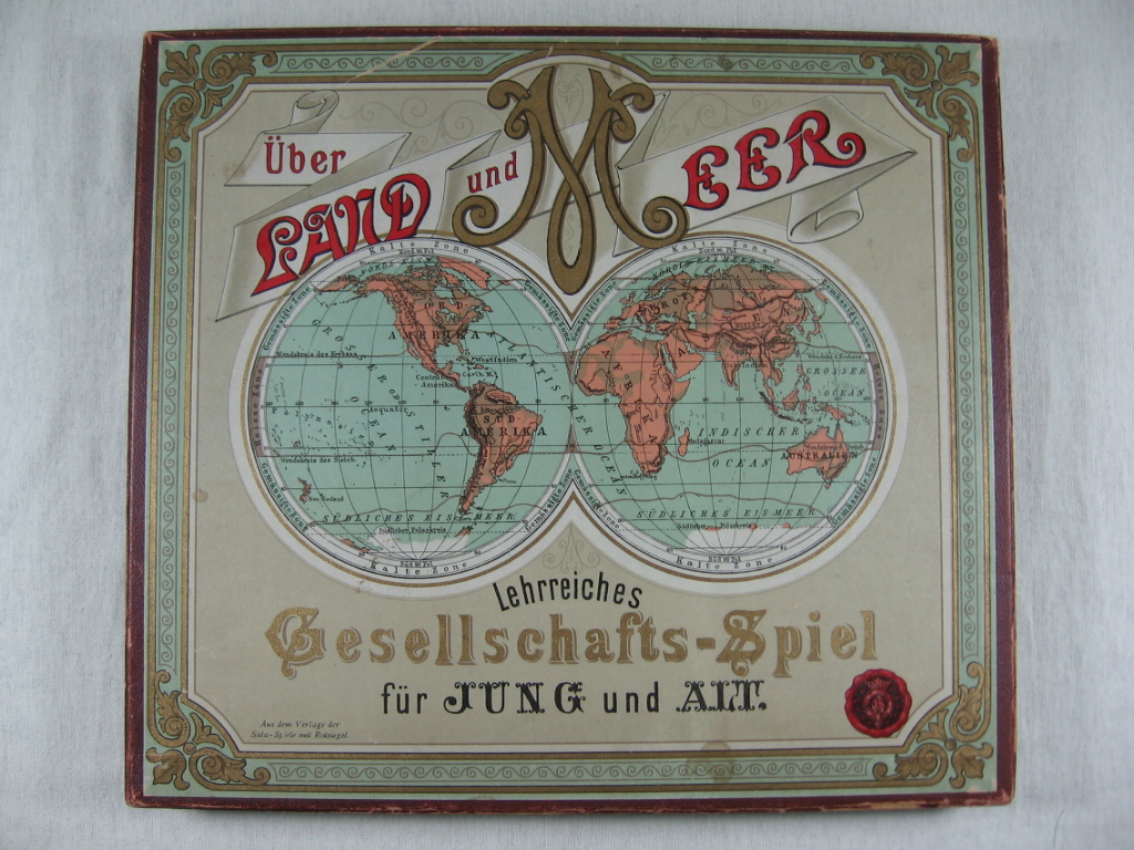   Über Land und Meer. Lehrreiches Gesellschafts-Spiel für Jung und Alt. 