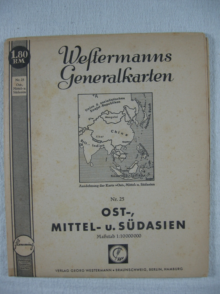   Westermanns Generalkarten Nr. 25: Ost-, Mittel- und Südasien. 