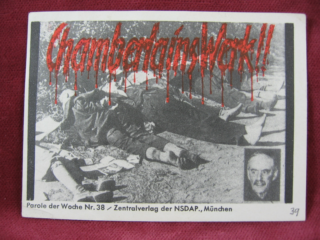   NS-Propagandazettel: Parole der Woche Nr. 38, (1939): Chamberlains Werk! 