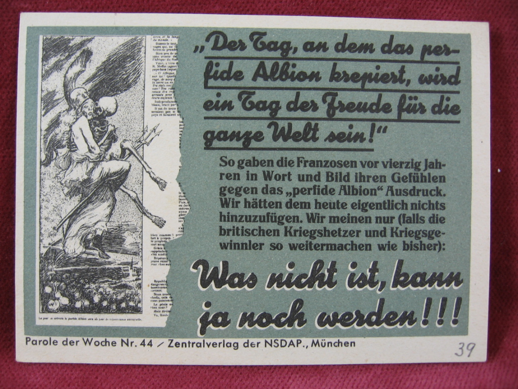   NS-Propagandazettel: Parole der Woche Nr. 44, (1939): Was nicht ist, kann ja noch werden!!! 