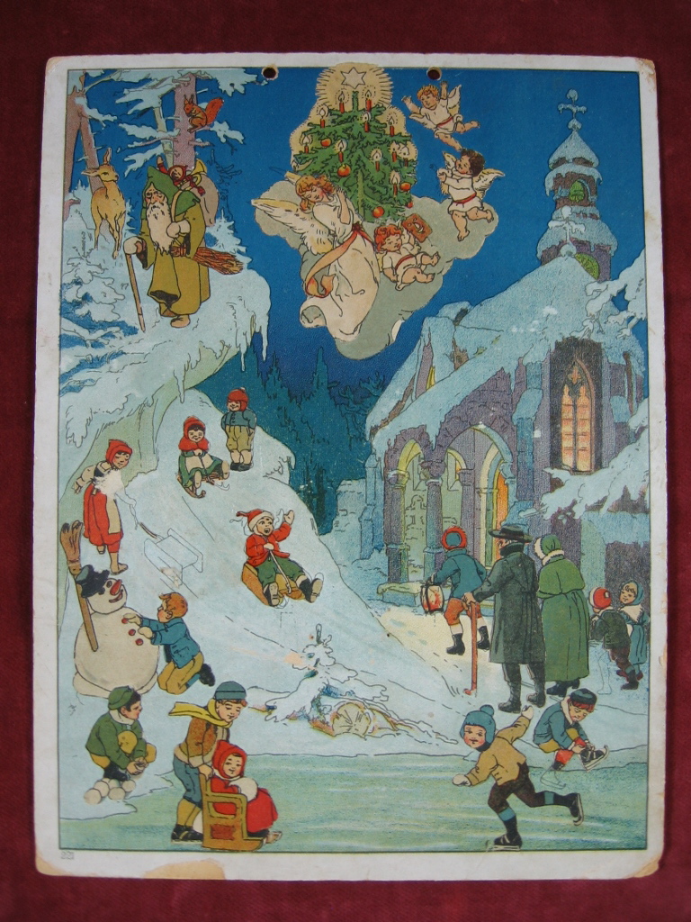 Kepler, Richard:  Adventskalender: Der Weihnachtsabend / Wintervergnügen an der Kirche. 