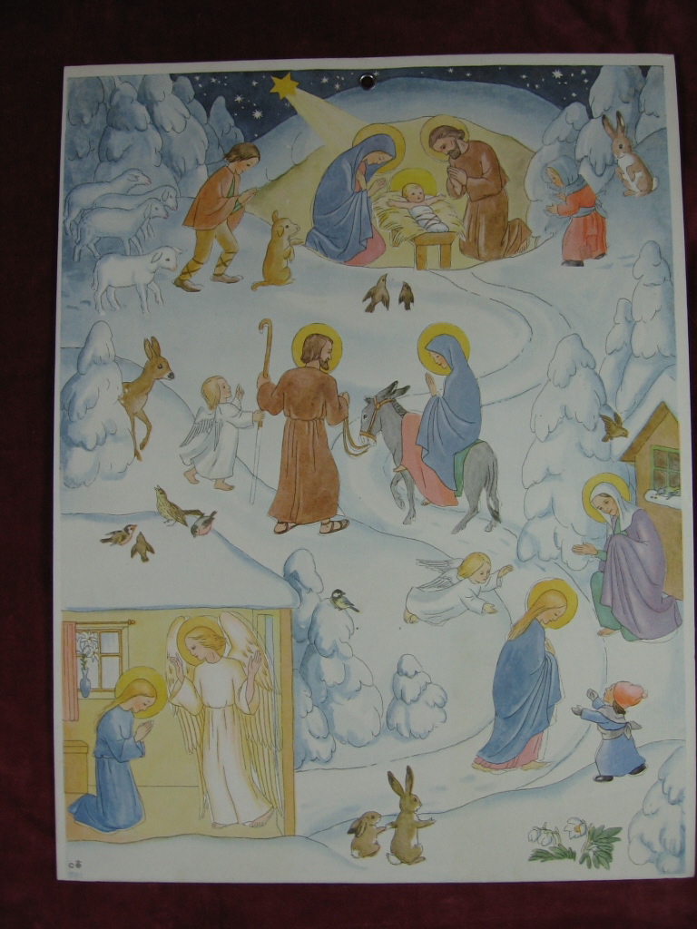 Bohatta-Morpurgo, Ida:  Adventskalender: Die heilige Familie. Jesus Geburt. 