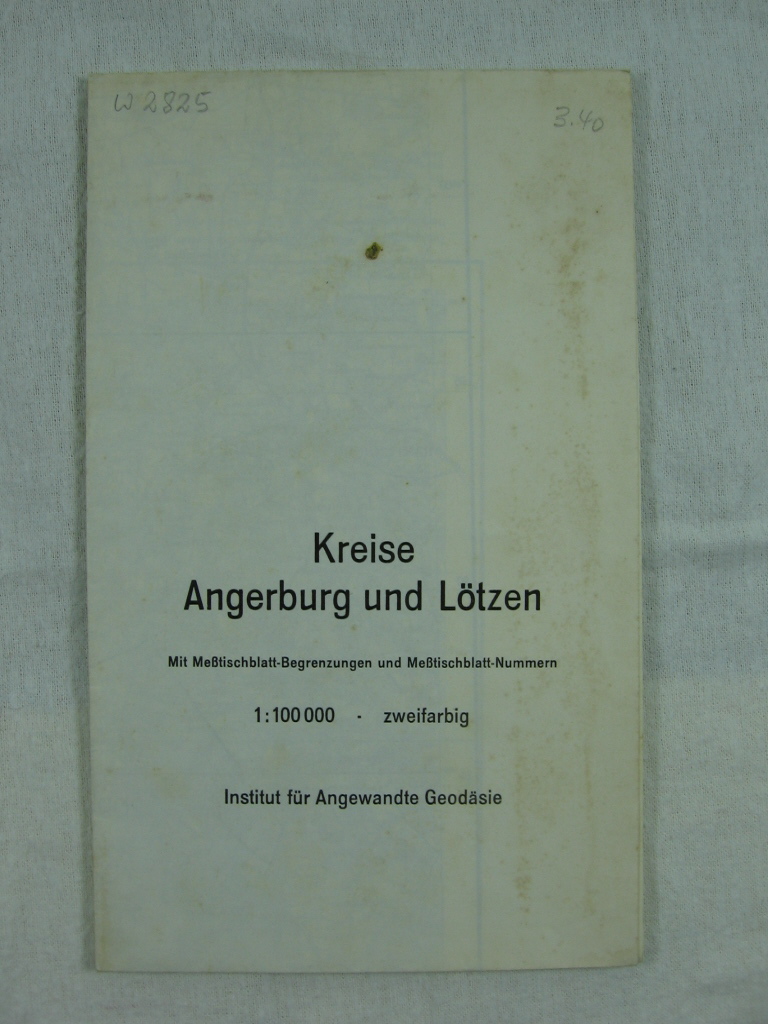   Karte Masurische Seen, Blatt 1 - Kreise Angerburg und Lötzen. 