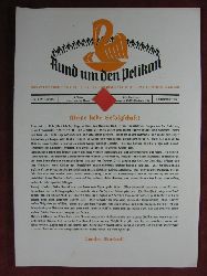   Rund um den Pelikan. Werkzeitschrift fr die Betriebsgemeinschaft der Firma Gnther Wagner. 4. Jahrgang, Nr. 5. 