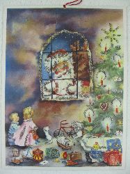 Schwrzler, H.:  Adventskalender: Weihnachtsmann am Fenster. 