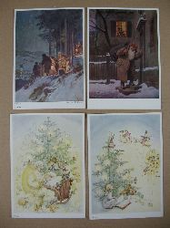 Paul Hey, Ludwig Richter, Petra Moll, Lore Ritgen:  8 Knstler-Postkarten Weihnachten. 