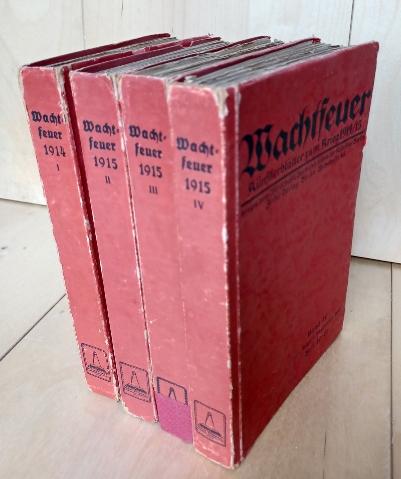    Wachtfeuer. Künstlerblätter zum Krieg 1914/15. Hefte 1 bis 52 ( kompletter Jahrgang). Herausgegeben vom Wirtschaftlichen Verband bildender Künstler Berlin. 